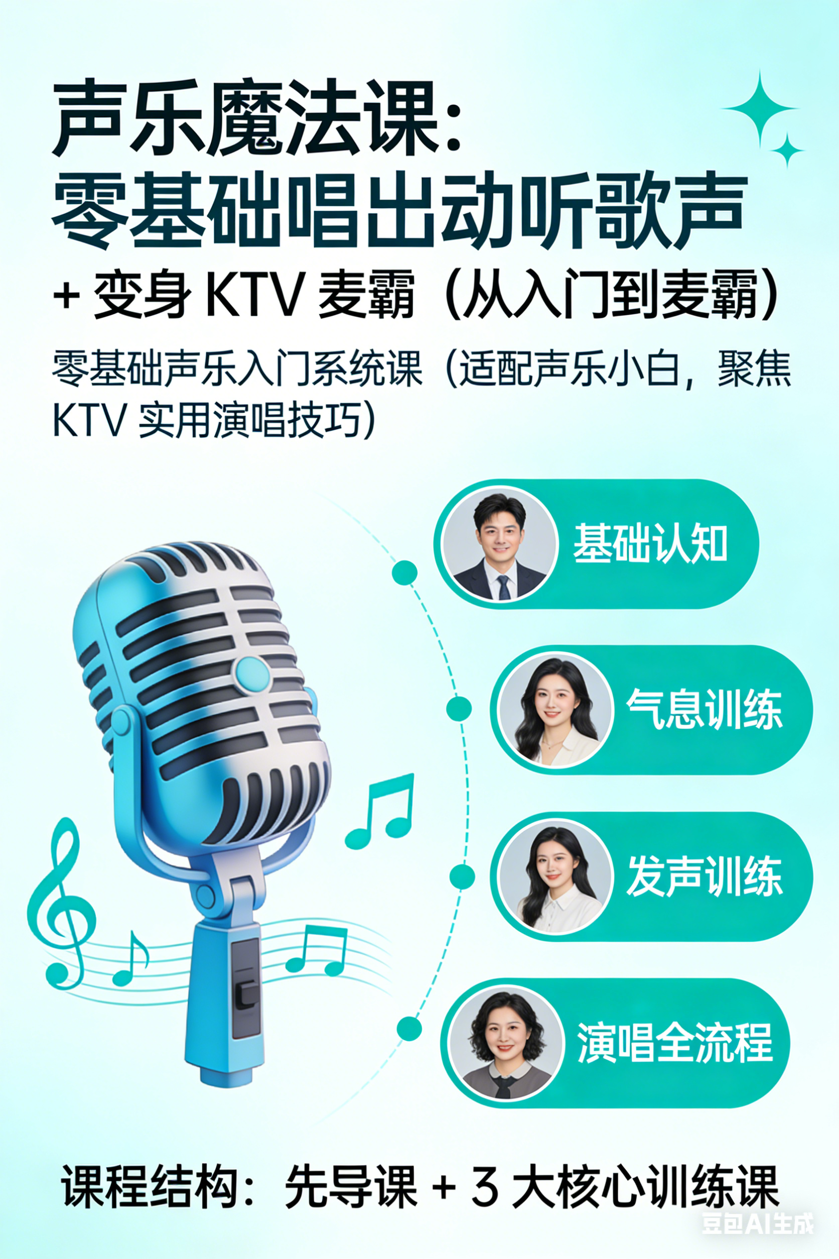 声乐魔法课:零基础唱出动听歌声 + 变身 KTV 麦霸(从入门到麦霸)