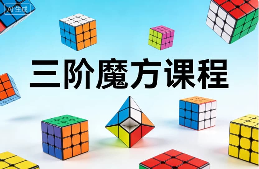 三阶魔方课程，手把手教会你
