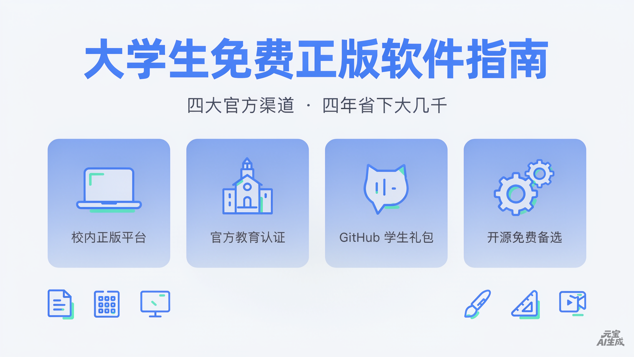 大学生免费正版软件指南：获取正版软件的四大官方途径