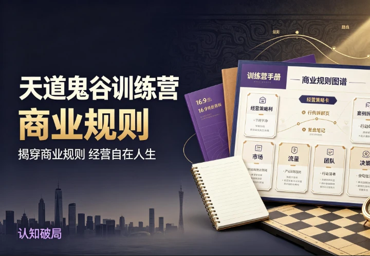 认知破局 – 天道鬼谷训练营，揭穿商业规则经营自在人生