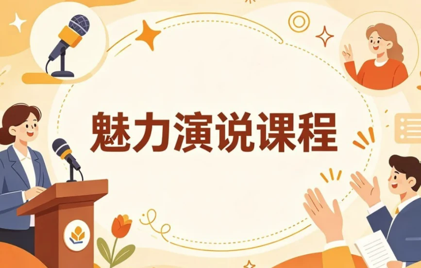 魅力演说课程，系统打造你的舞台感染力与影响力
